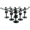 6 Black Metal Earring Dancer Jewelry Showcase Display Stands 3.25"